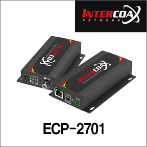 [INTERCOAX] ECP-2701 동축케이블 EoC 전송장비 이더넷 / PoE 컨버터