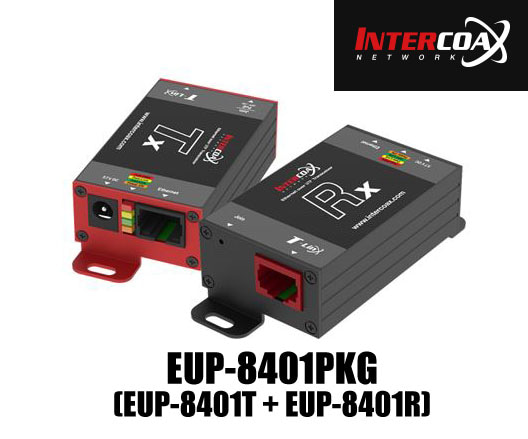 [INTERCOAX] EUP-8401PKG UTP 케이블 EoC 전송장비 SET 아답타 미포함