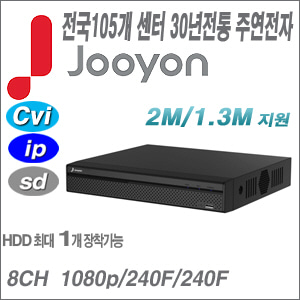 [DVR-8CH][다화OEM제품] JR-C5108 [HD-Cvi +4IP 전국출장AS]