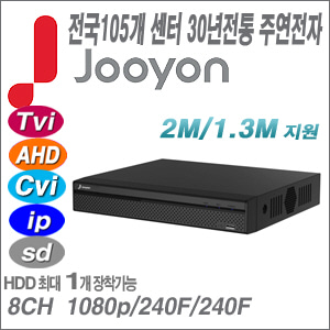 [DVR-8CH][다화OEM제품] JR-X5108 [Cvi AHD Tvi +4IP 전국출장AS]