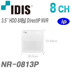 [IDIS] [IP-NVR] NR-0813P [8POE] [CRM제품,설계보호]