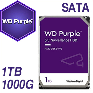 1TB - 웨스턴디지털 W/D 퍼플 Purple 하드디스크 WD10PURZ 1000GB [1테라 1Tera]
